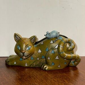 Vtg Jazzy Cats - Nancy Bohm, 5", Letter/post it pad holder/business card holder